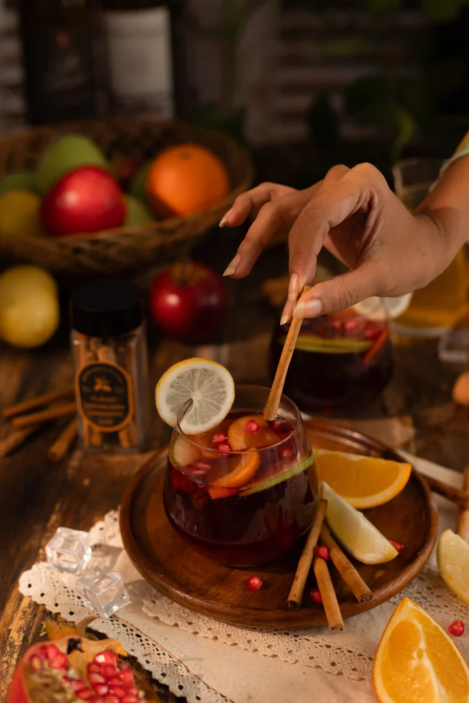 Alba Cinnamon Sangria with Fresh Fruit Recipe